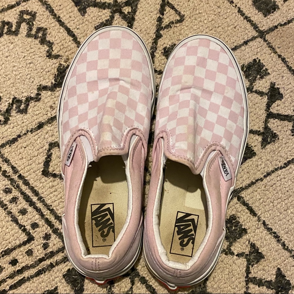 Pink and White Checkered Vans